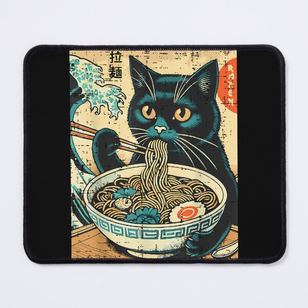 Item preview, Japanese Cat Ramen Great Wave Vintage Art Food Men Women Kid designed and sold by aralenad1.