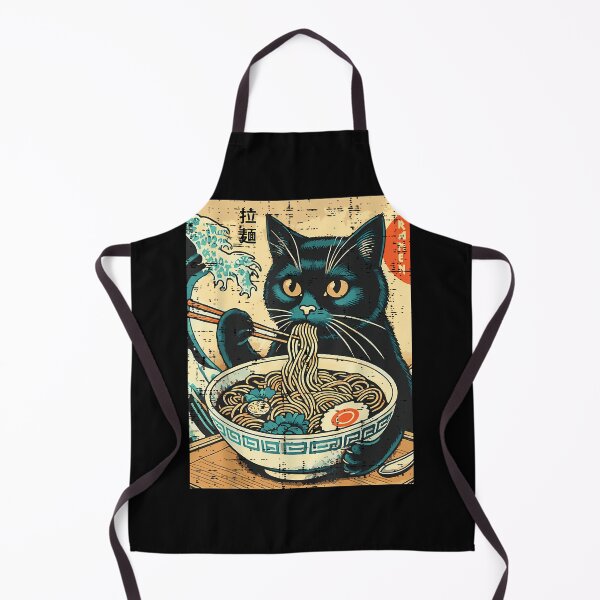 Item preview, Japanese Cat Ramen Great Wave Vintage Art Food Men Women Kid designed and sold by aralenad1.
