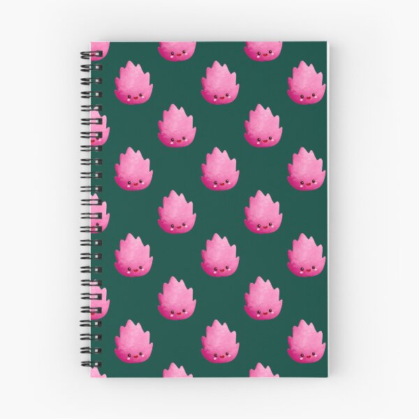 Item preview, Cute Kawaii Dragon Fruit Pattern Notebook – Watercolor Pink Pitaya Aesthetic Journal designed and sold by FestivityFinds.