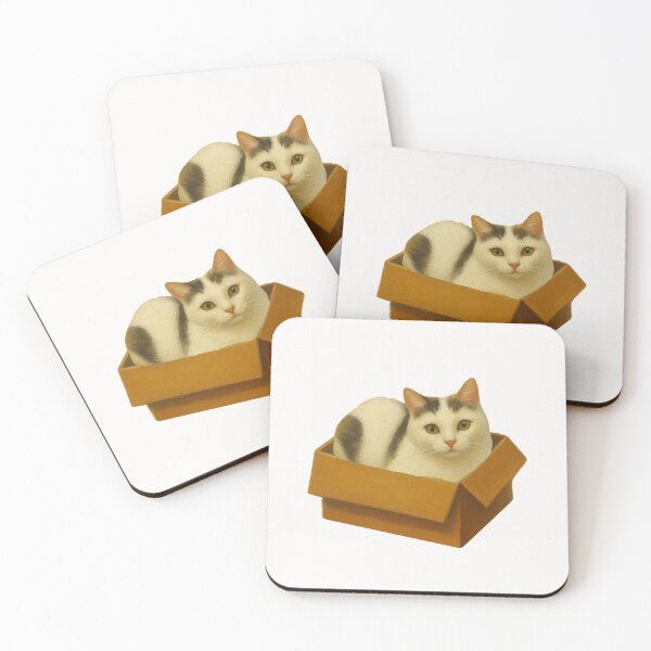 Item preview, Cute Cat in a Cardboard Box – cute cat in a cardboard box designed and sold by CreationSpace3005.