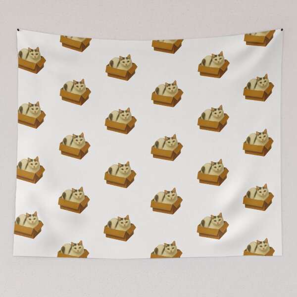 Item preview, Cute Cat in a Cardboard Box – cute cat in a cardboard box designed and sold by CreationSpace3005.