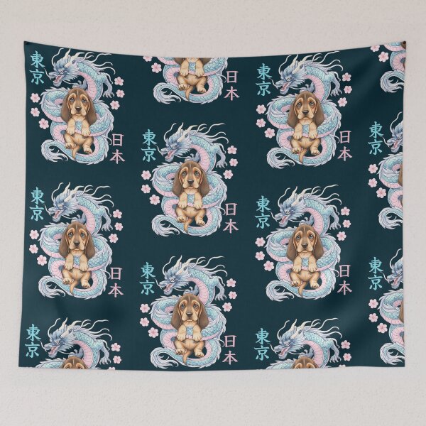 Item preview, Japanese Dragon Kawaii Bloodhound Cute Pastel Anime Lover   designed and sold by aralenad1.
