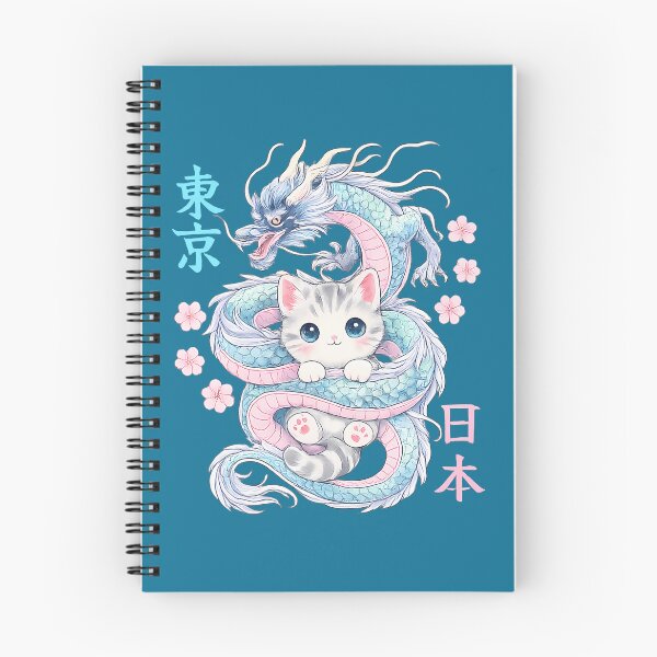 Item preview, Japanese Dragon Kawaii Kitten Cute Cat Pastel Anime Lover  designed and sold by aralenad1.