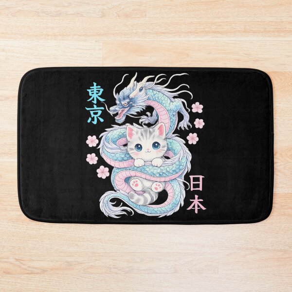 Item preview, Japanese Dragon Kawaii Kitten Cute Cat Pastel Anime Lover  designed and sold by aralenad1.