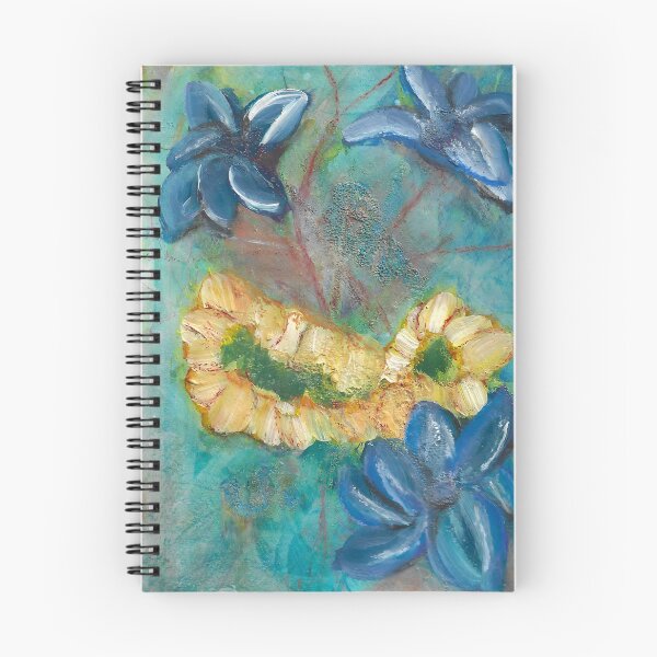 Item preview, Blue and Gold Blooms  designed and sold by ShonaCallumArt.