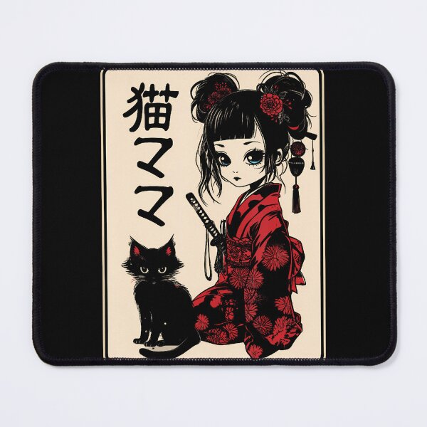 Item preview, Japanese Gothic Kawaii Anime Samurai Cat Mom Woman Girls   designed and sold by aralenad1.