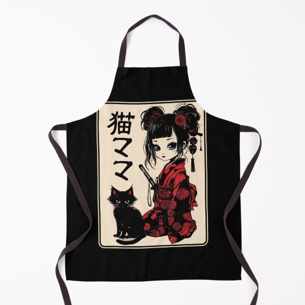 Item preview, Japanese Gothic Kawaii Anime Samurai Cat Mom Woman Girls designed and sold by aralenad1.