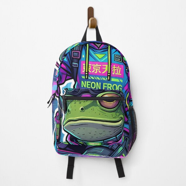 Item preview, Neon Frog Skater Sitting On Skateboard designed and sold by By:MarcinK.