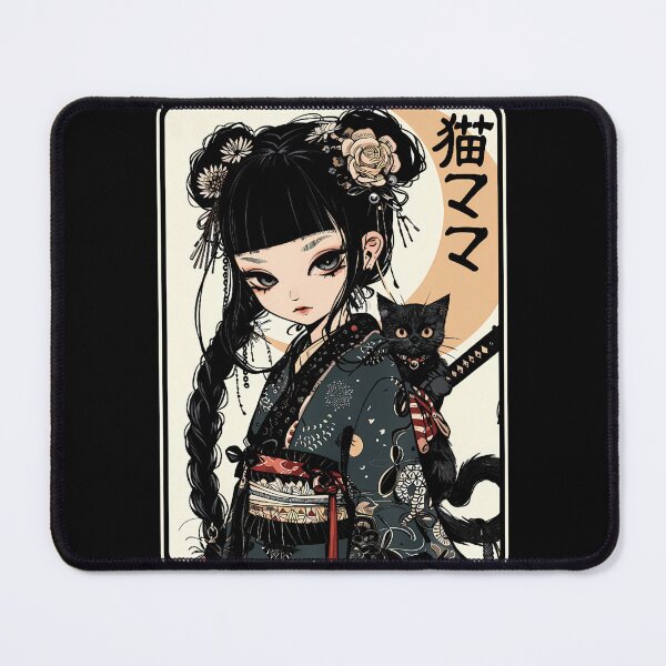 Item preview, Japanese Gothic Kawaii Anime Samurai Cat Mom Woman Girls designed and sold by aralenad1.