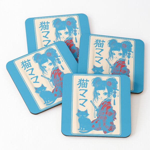 Item preview, Japanese Gothic Kawaii Anime Samurai Cat Mom Woman Girls  designed and sold by aralenad1.