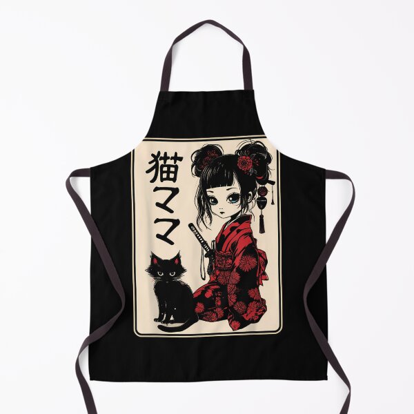 Item preview, Japanese Gothic Kawaii Anime Samurai Cat Mom Woman Girls designed and sold by aralenad1.