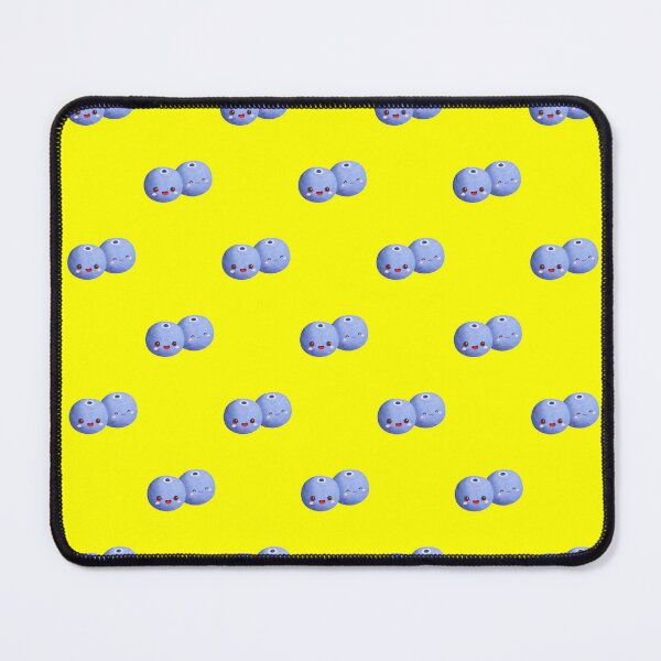 Item preview, Cute Kawaii Blueberry Pair Pattern Notebook – Watercolor Blue Berry Friends on Bright Yellow Background designed and sold by FestivityFinds.