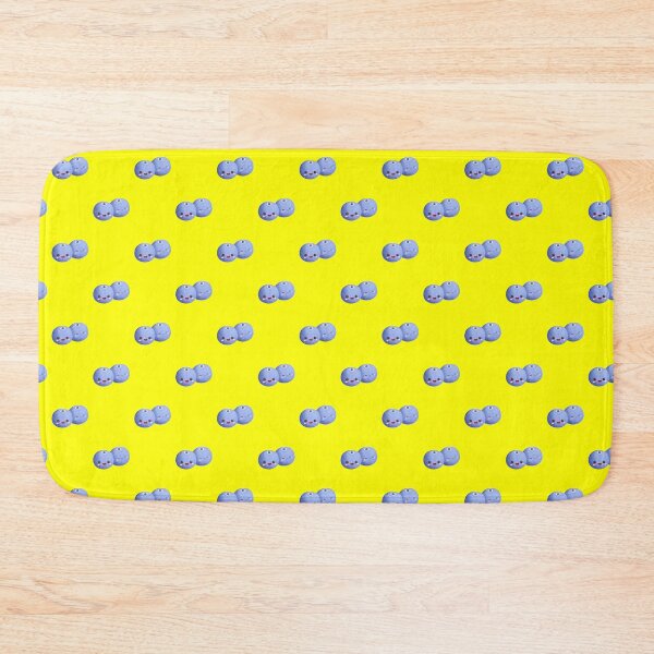Item preview, Cute Kawaii Blueberry Pair Pattern Notebook – Watercolor Blue Berry Friends on Bright Yellow Background designed and sold by FestivityFinds.