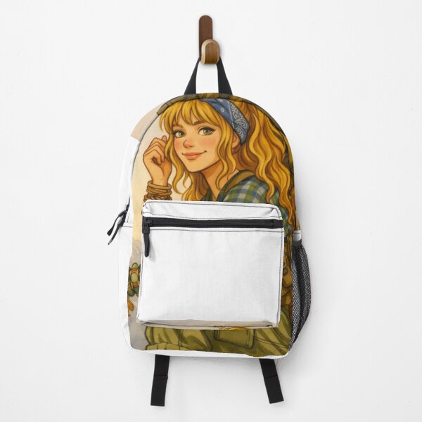 Item preview, Golden Mountain Woman – Retro Hiking Portrait designed and sold by Gabe1983.