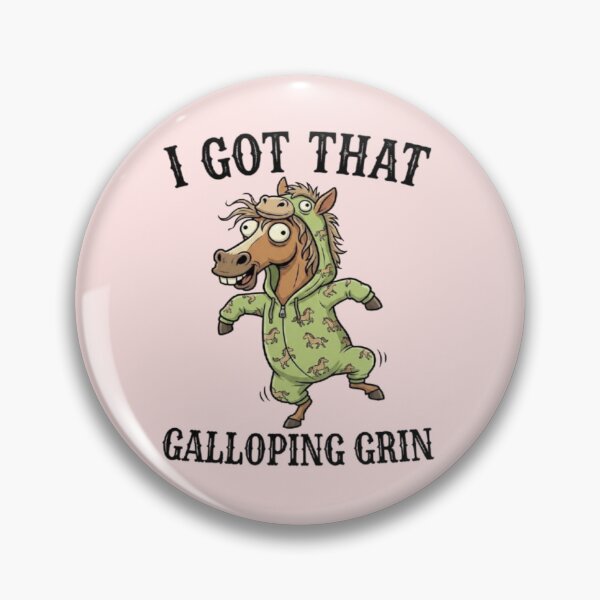 Item preview, Funny Horse in Horse Onesie Meme - Galloping Grin Cartoon designed and sold by My-Hoodies.