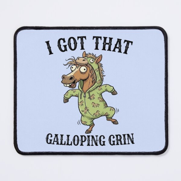 Item preview, Funny Horse in Horse Onesie Meme - Galloping Grin Cartoon designed and sold by My-Hoodies.
