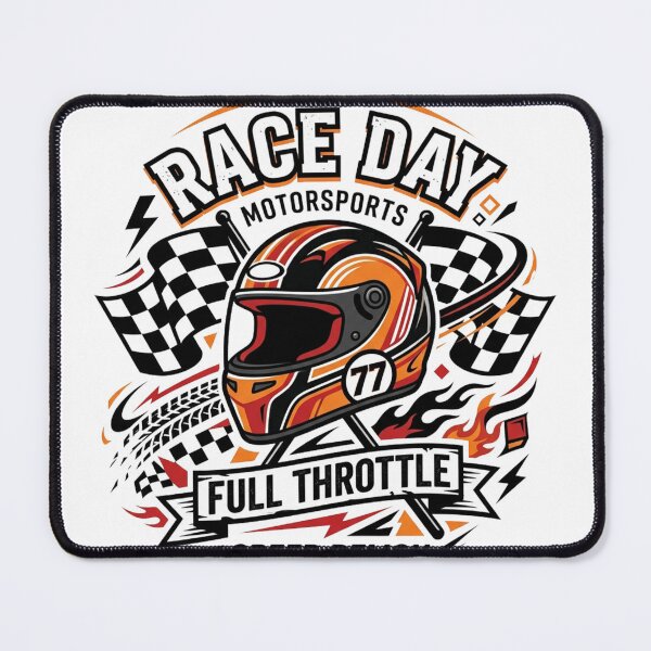 Item preview, Race Day Full Throttle Helmet Badge designed and sold by misbahsiro.