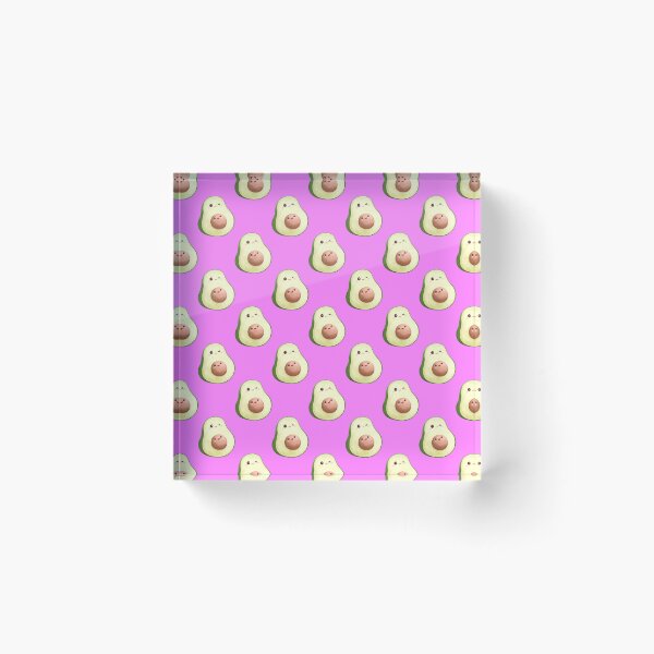 Item preview, Cute Kawaii Avocado Pattern Notebook | Watercolor Avocado Seamless Print designed and sold by FestivityFinds.