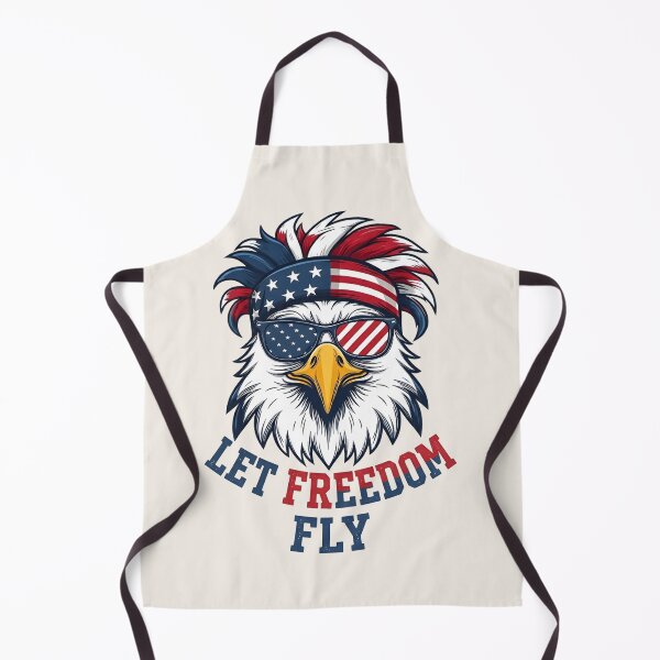 Item preview, Let Freedom Fly Patriotic Eagle with Sunglasses T-Shirt & Sticker designed and sold by ZyxDes.
