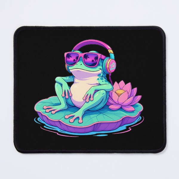 Item preview, Cool Frog with Headphones on Lily Pad designed and sold by By:MarcinK.