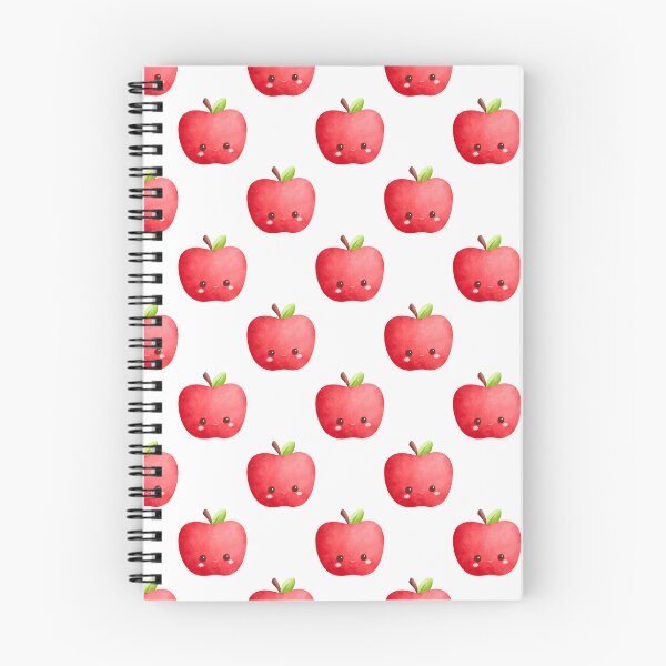 Item preview, Cute Kawaii Apple Pattern Notebook – Watercolor Red Apple Aesthetic Journal designed and sold by FestivityFinds.
