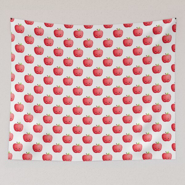 Item preview, Cute Kawaii Apple Pattern Notebook – Watercolor Red Apple Aesthetic Journal designed and sold by FestivityFinds.