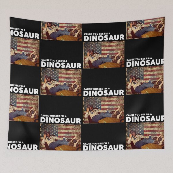 Item preview, Cause You See I'm A Dinosaur Hank Williams Jr 4th of July designed and sold by DesignForYou79.