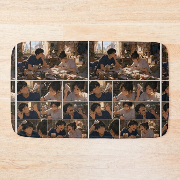 Item preview, Student Life Cozy Reading Room Comic Print designed and sold by Grafititee.