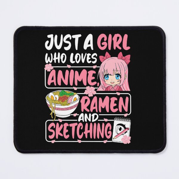 Item preview, Just A Girl Who Loves Anime Ramen And Sketching Japan Anime designed and sold by hermaneeu.