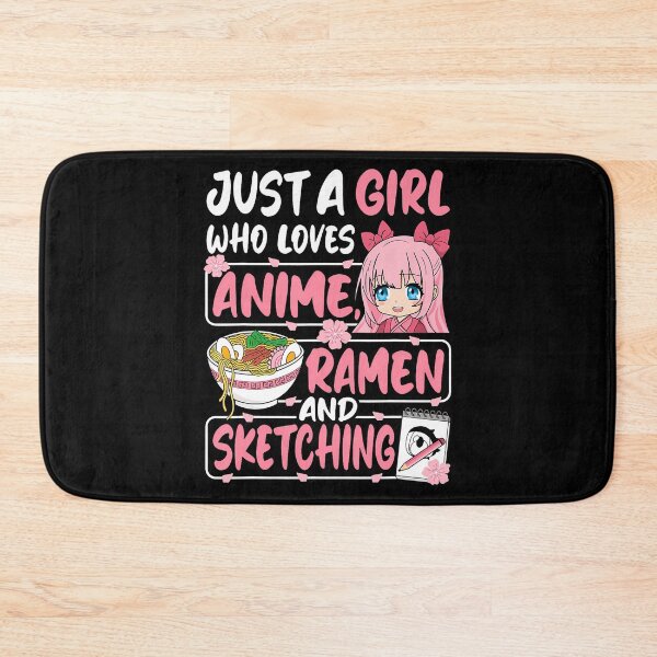 Item preview, Just A Girl Who Loves Anime Ramen And Sketching Japan Anime   designed and sold by hermaneeu.