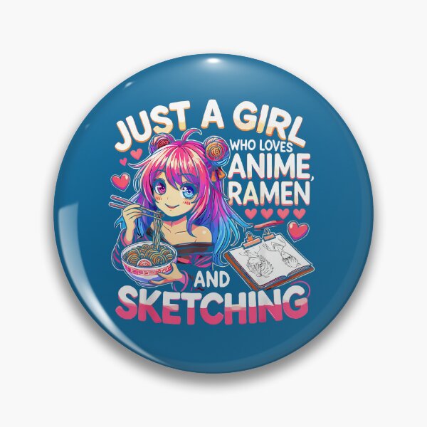 Item preview, Just A Girl Who Loves Anime Ramen And Sketching Japan Anime   designed and sold by hermaneeu.