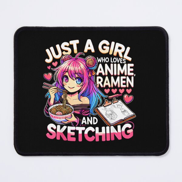 Item preview, Just A Girl Who Loves Anime Ramen And Sketching Japan Anime designed and sold by hermaneeu.