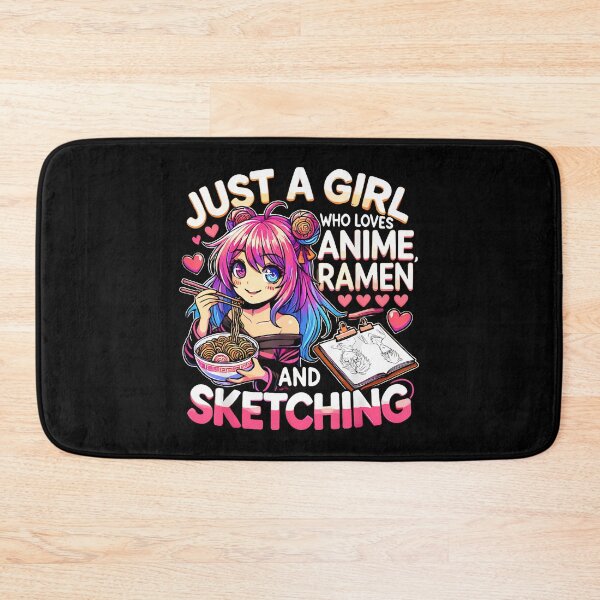 Item preview, Just A Girl Who Loves Anime Ramen And Sketching Japan Anime   designed and sold by hermaneeu.
