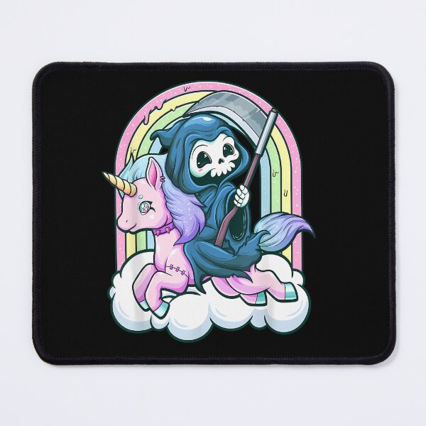 Item preview, Kawaii Pastel Goth Cute Creepy Unicorn Grim Reaper designed and sold by hermaneeu.