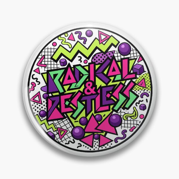 Item preview,  Radical Restless Retro 90s Memphis Badge Vintry Off designed and sold by VintryOff.