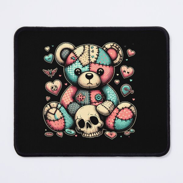 Item preview, Kawaii Pastel Goth Teddy Tee - Cute Creepy Skull Anime Bear designed and sold by hermaneeu.