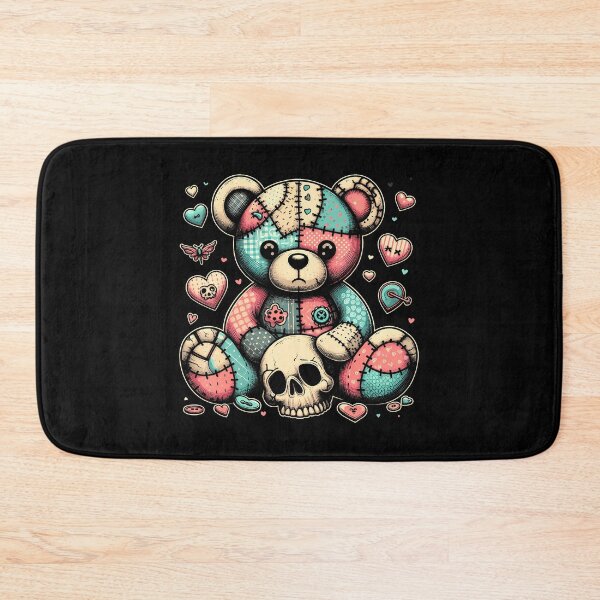 Item preview, Kawaii Pastel Goth Teddy Tee - Cute Creepy Skull Anime Bear   designed and sold by hermaneeu.