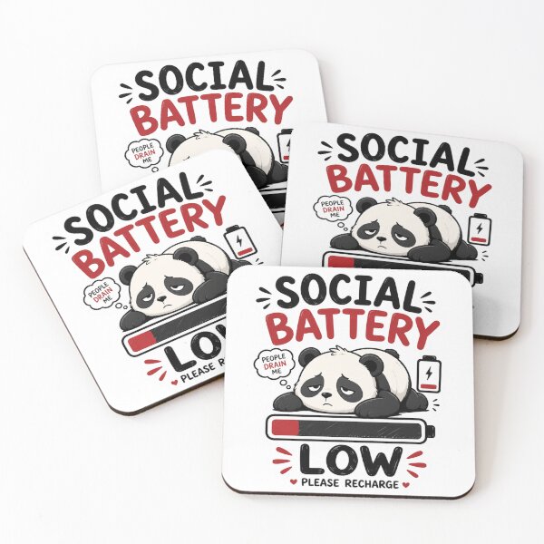 Item preview, Social Battery Low designed and sold by MR4me.
