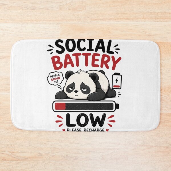 Item preview, Social Battery Low designed and sold by MR4me.