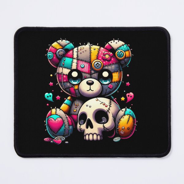 Item preview, Kawaii Pastel Goth Teddy Tee - Cute Creepy Skull Anime Bear   designed and sold by hermaneeu.