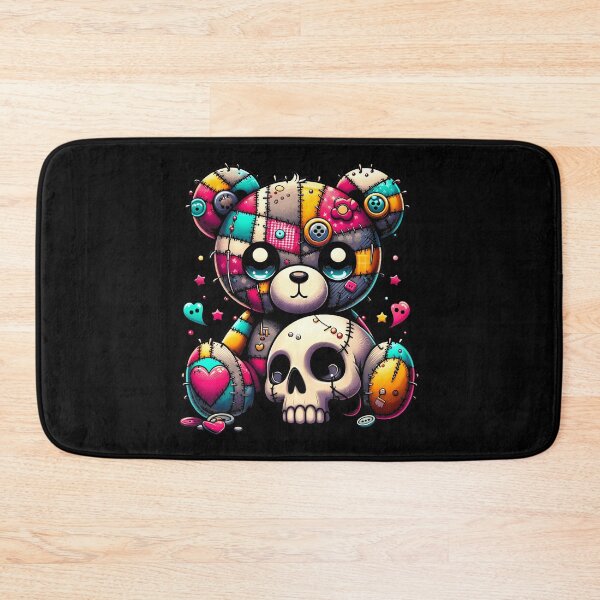 Item preview, Kawaii Pastel Goth Teddy Tee - Cute Creepy Skull Anime Bear   designed and sold by hermaneeu.