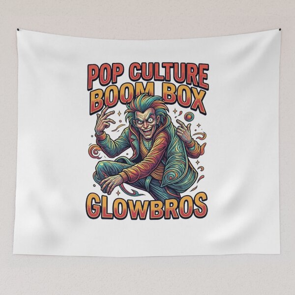 Item preview, Pop Culture Boom Box Glow Bros Illustration designed and sold by Ahmedsyde.