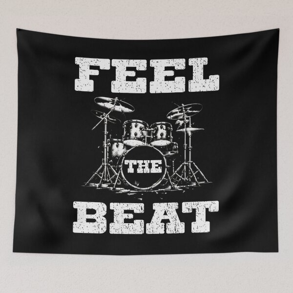 Item preview, Feel The Beat Drum Set Graphic | Drummer Music Design designed and sold by Jt41.