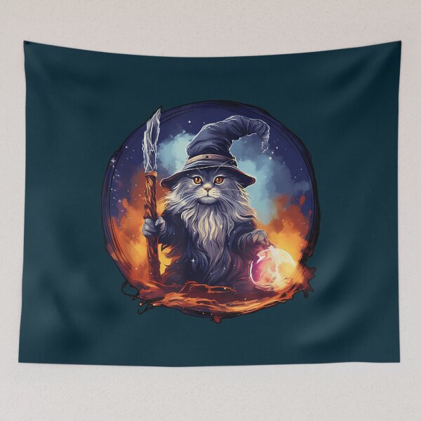 Item preview, Magical Feline Sorcerer Enchanting Wizard Cat   designed and sold by hermaneeu.