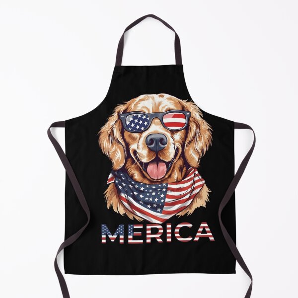 Item preview, Merica Golden Retriever 4th Of July Patriotic T-Shirt & Sticker designed and sold by ZyxDes.