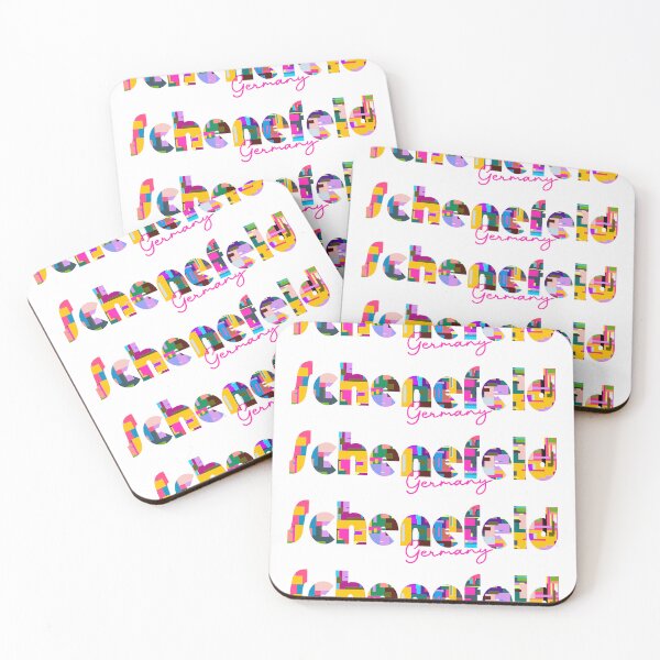 Item preview, Schenefeld, Germany, Vibrant Abstract City Typography Art designed and sold by Wanderful-roads.