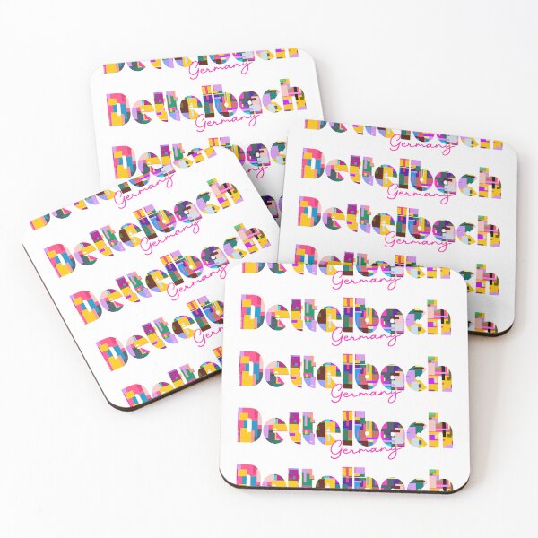 Item preview, Dettelbach, Germany, Vibrant Abstract City Typography Art designed and sold by Wanderful-roads.