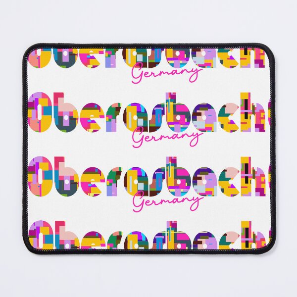 Item preview, Oberasbach, Germany, Vibrant Abstract City Typography Art designed and sold by Wanderful-roads.