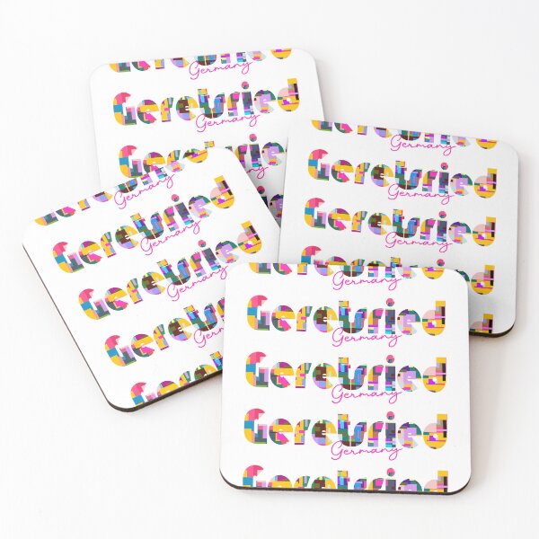 Item preview, Geretsried, Germany, Vibrant Abstract City Typography Art designed and sold by Wanderful-roads.