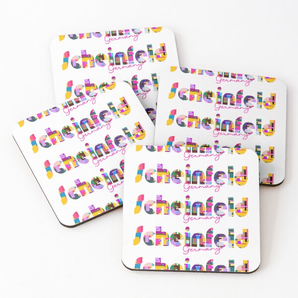 Item preview, Scheinfeld, Germany, Vibrant Abstract City Typography Art designed and sold by Wanderful-roads.